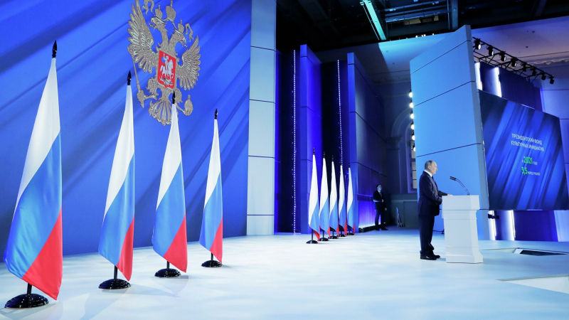 Путин оглашал послание парламенту 78 минут